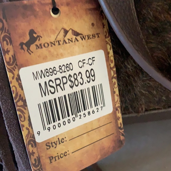 Montana west cowhide fringe purse NWT - Picture 8 of 8